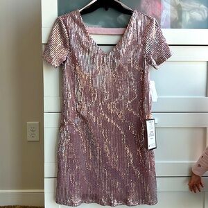 Nwt Gorgeous sequins pink dress